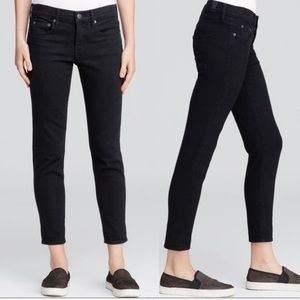 Vince Mason Relaxed Rolled Skinny Jeans Black Sz 27